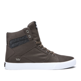 Supra ALUMINUM Høye Sneakers Dame Svart/Hvite | NO-62291